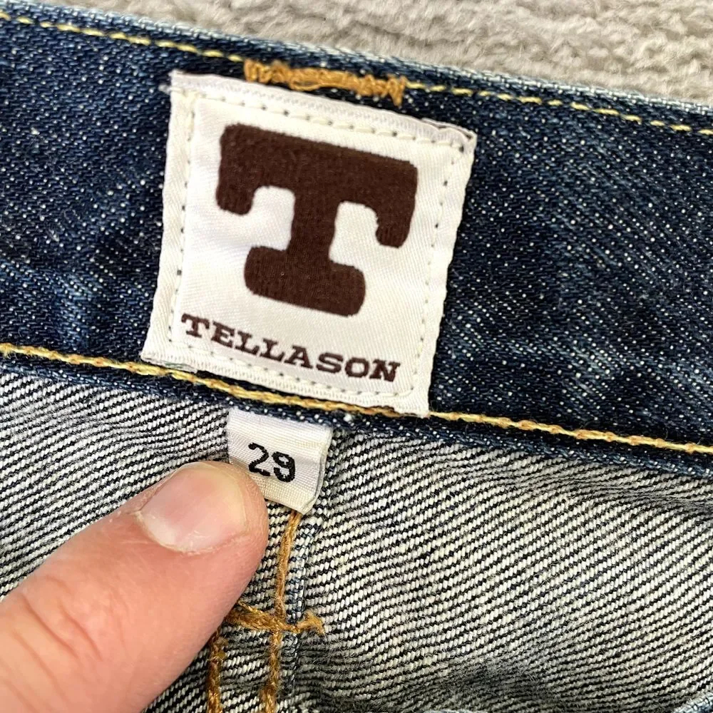 Need Supply x Tellason Denim Jean Men 30x29 Blue Selvedge Redline White Oak RARE